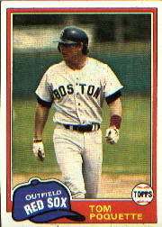 1981 Topps Baseball Cards      153     Tom Poquette